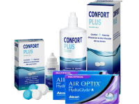 Lentes de Contato Air Optix Plus HydraGlyde Multifocal + Confort Plus - Packs