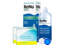 Lentes de Contato Purevision2 for Presbyopia + Renu Multiplus - Packs
