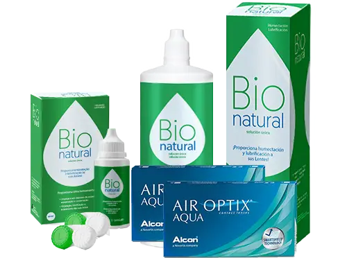 Lentes de Contato Air Optix Aqua + BioNatural - Packs