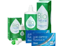 Lentes de Contato Air Optix Plus HydraGlyde + BioNatural - Packs