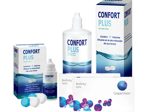 Lentes de Contato Biofinity Toric + Confort Plus - Packs
