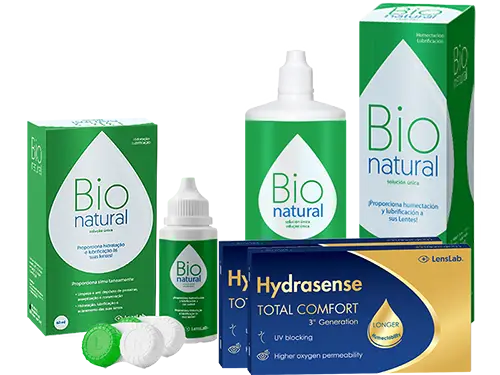 Lentes de Contato Hydrasense Total Comfort + BioNatural - Packs