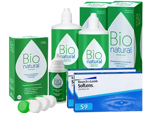 Lentes de Contato Soflens 59 + BioNatural - Packs