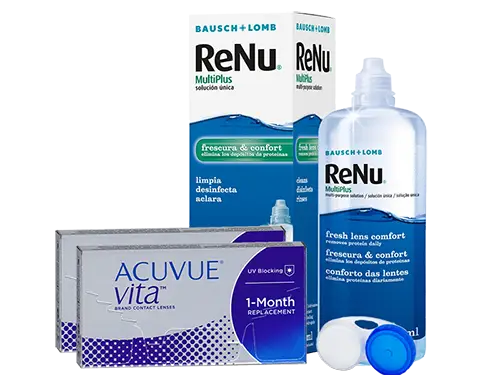 Lentes de Contato Acuvue Vita + Renu Multiplus - Packs