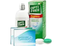 Lentes de Contato Purevision2 + Opti-Free Express - Packs