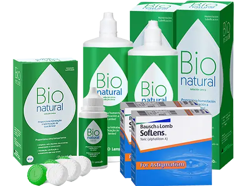 Lentes de Contato Soflens Toric + BioNatural - Packs