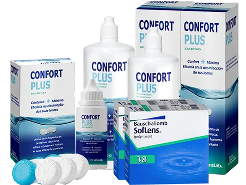 Lentes de Contato Soflens 38 + Confort Plus - Packs